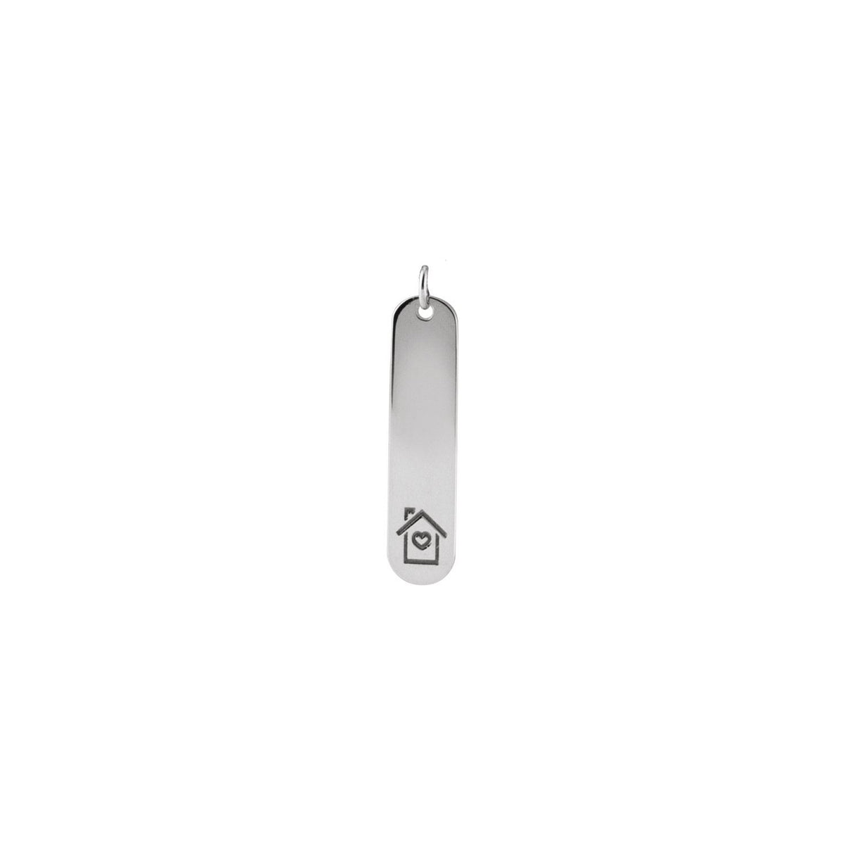 Sterling Silver Engravable Home Pendant