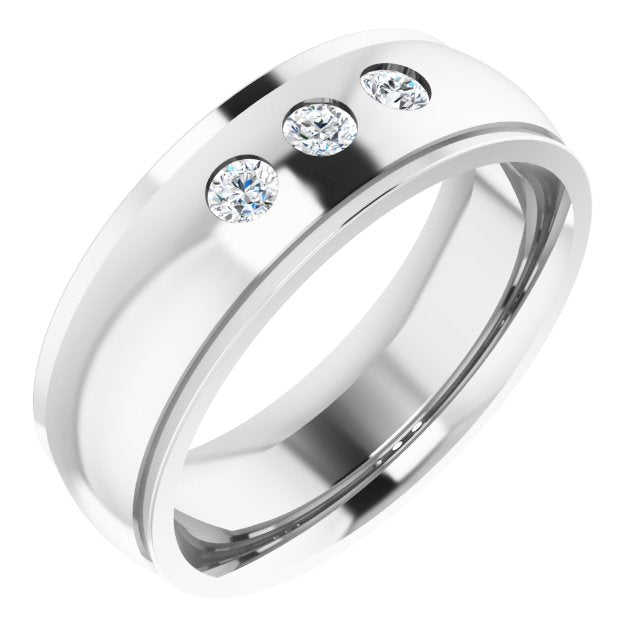 1/8 CTW Natural Diamond Band, 6 mm