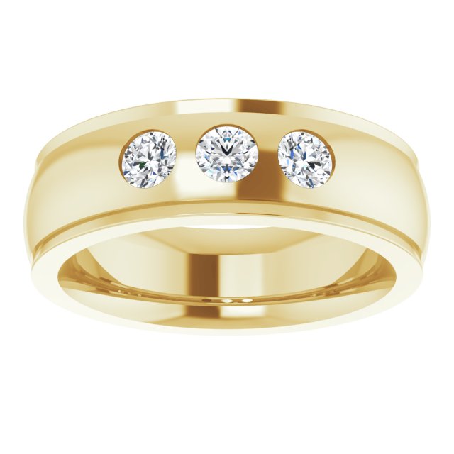 1/4 CTW Natural Diamond Band, 6 mm, Style 4
