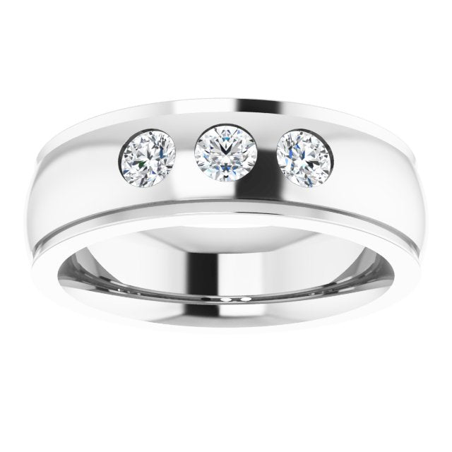 1/4 CTW Natural Diamond Band, 6 mm, Style 4