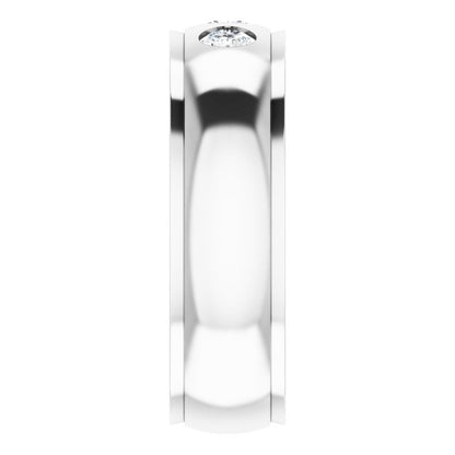 1/4 CTW Natural Diamond Band, 6 mm, Style 3