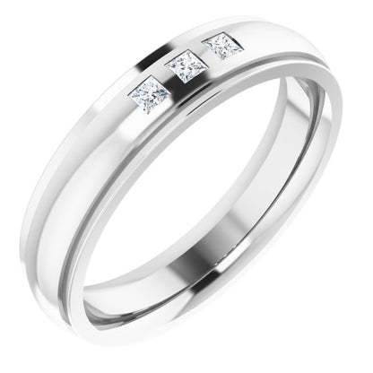 .06 CTW Lab-Grown Diamond Band, 4 mm, Style 2