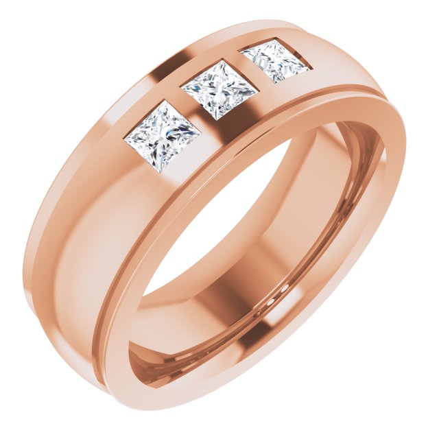 1/4 CTW Natural Diamond Band, 6 mm, Style 4
