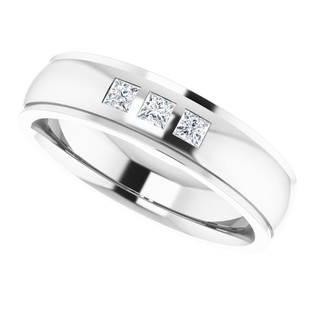 1/4 CTW Natural Diamond Band, 6 mm, Style 2