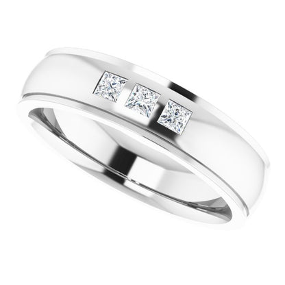 1/4 CTW Lab-Grown Diamond Band, 6 mm, Style 2
