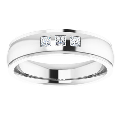 1/4 CTW Natural Diamond Band, 6 mm, Style 2