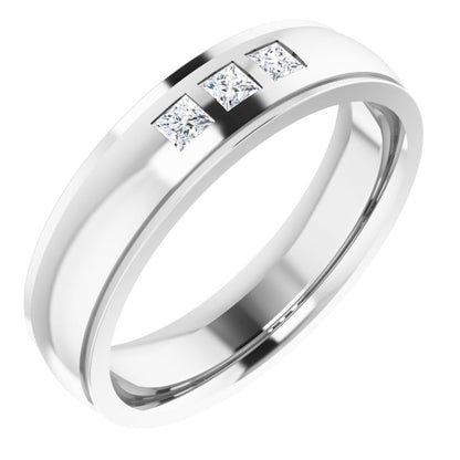 1/4 CTW Natural Diamond Band, 6 mm, Style 2