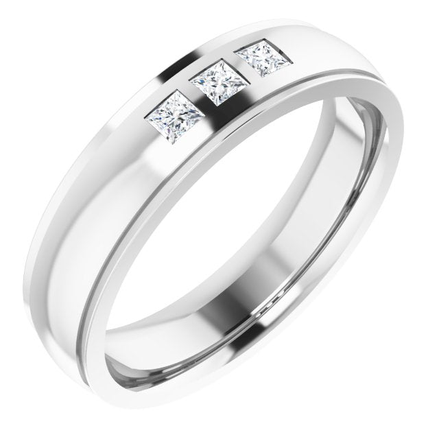 1/4 CTW Lab-Grown Diamond Band, 6 mm, Style 2
