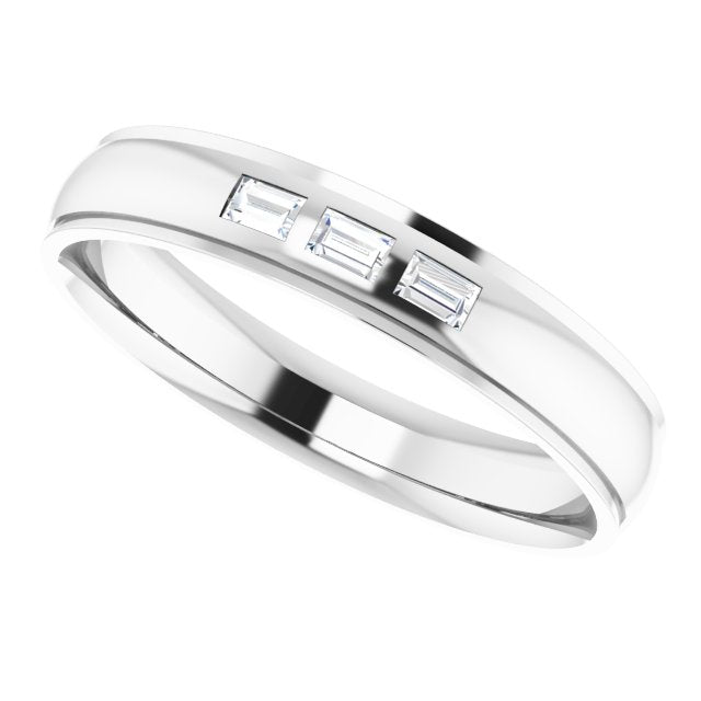 1/5 CTW Natural Diamond Band, 6 mm, Style 3