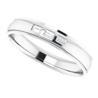 1/4 CTW Lab-Grown Diamond Band, 6 mm, Style 3