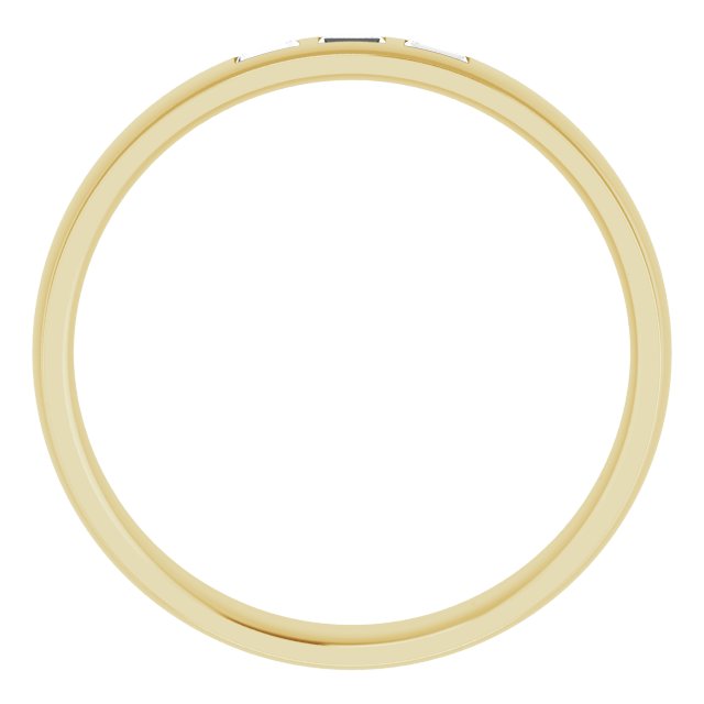 1/4 CTW Lab-Grown Diamond Band, 5 mm, Accented Stepped-Edge Comfort-Fit