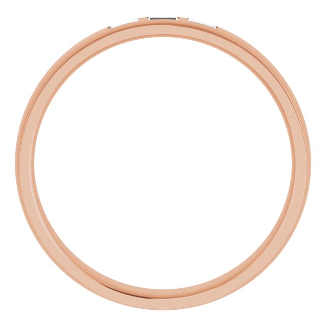 1/4 CTW Lab-Grown Diamond Band, 5 mm, Accented Stepped-Edge Comfort-Fit