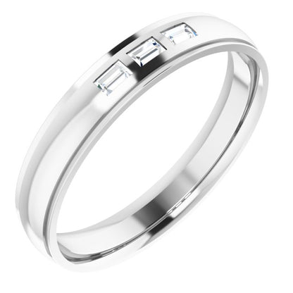 1/5 CTW Natural Diamond Band, 6 mm, Style 3