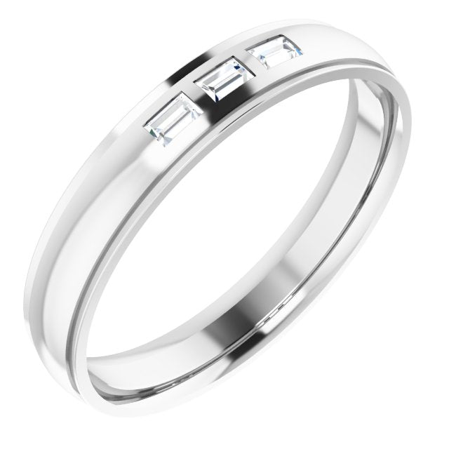 1/4 CTW Lab-Grown Diamond Band, 6 mm, Style 3