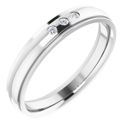 .06 CTW Lab-Grown Diamond Band, 4 mm, Style 2