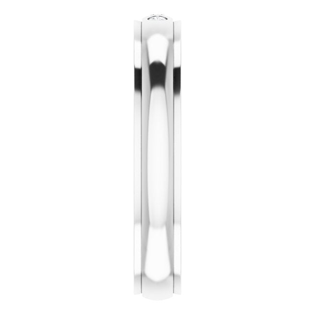 .05 CTW Natural Diamond Band, 4 mm, Accented Stepped-Edge Comfort-Fit