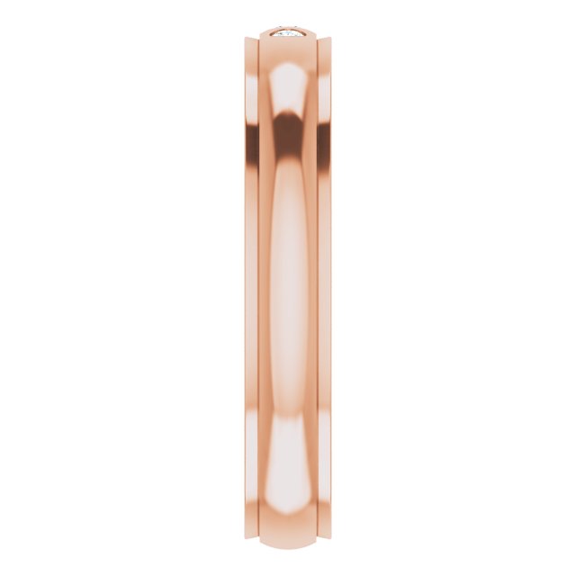 .05 CTW Natural Diamond Band, 4 mm, Accented Stepped-Edge Comfort-Fit