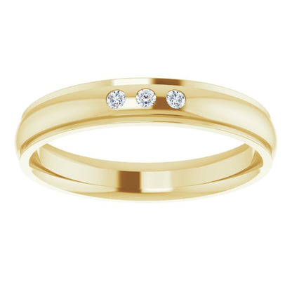.06 CTW Lab-Grown Diamond Band, 4 mm, Style 3