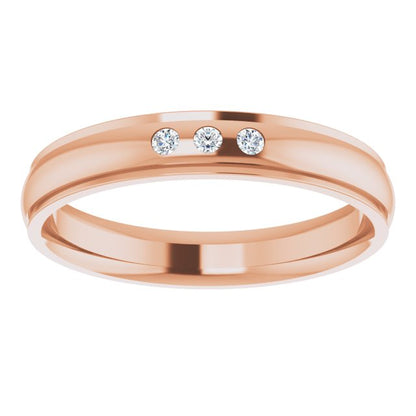 .06 CTW Lab-Grown Diamond Band, 4 mm, Style 3