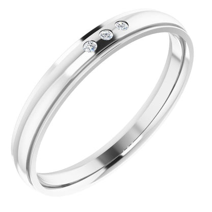 .06 CTW Natural Diamond Band, 4 mm