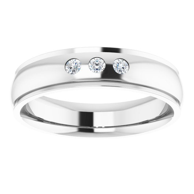 .08 CTW Natural Diamond Band, 5 mm, Style 2