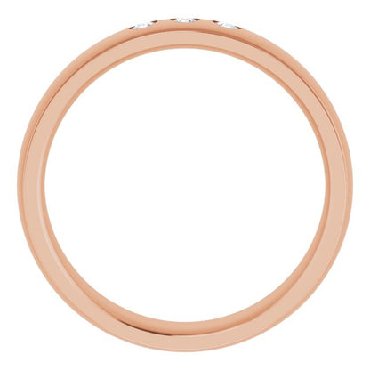 .08 CTW Natural Diamond Band, 5 mm, Style 2