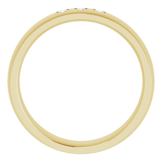 .08 CTW Natural Diamond Band, 5 mm, Accented Stepped-Edge Comfort-Fit