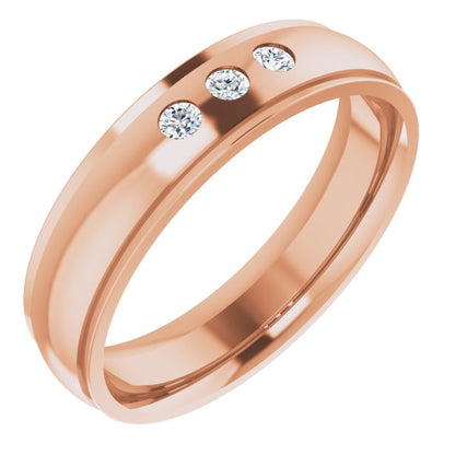 .08 CTW Natural Diamond Band, 5 mm, Style 2