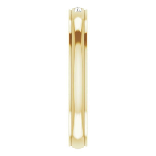 1/8 CTW Lab-Grown Diamond Band, 4 mm, Accented Stepped-Edge Comfort-Fit