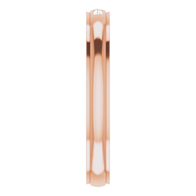 1/8 CTW Lab-Grown Diamond Band, 4 mm, Accented Stepped-Edge Comfort-Fit