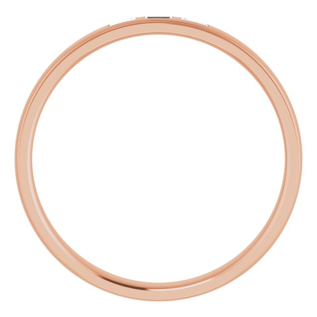 1/8 CTW Lab-Grown Diamond Band, 4 mm, Accented Stepped-Edge Comfort-Fit