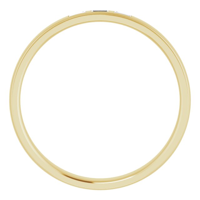 1/8 CTW Lab-Grown Diamond Band, 4 mm, Accented Stepped-Edge Comfort-Fit