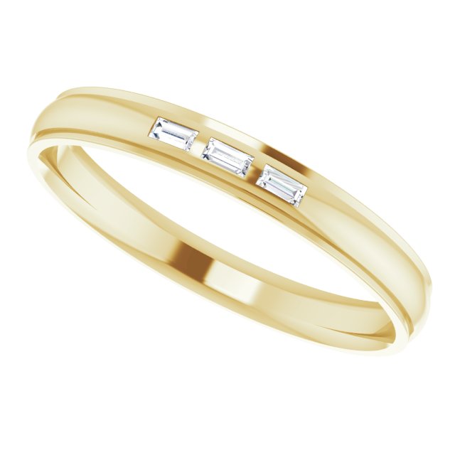 1/8 CTW Lab-Grown Diamond Band, 4 mm, Accented Stepped-Edge Comfort-Fit