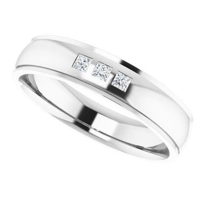 1/5 CTW Natural Diamond Band, 6 mm, Style 2