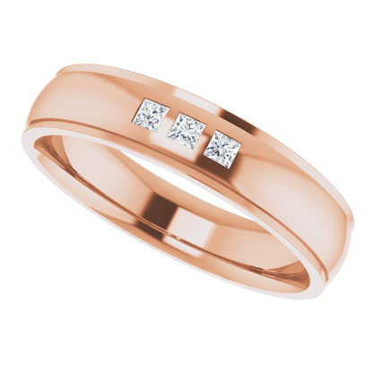 1/5 CTW Natural Diamond Band, 6 mm, Style 2