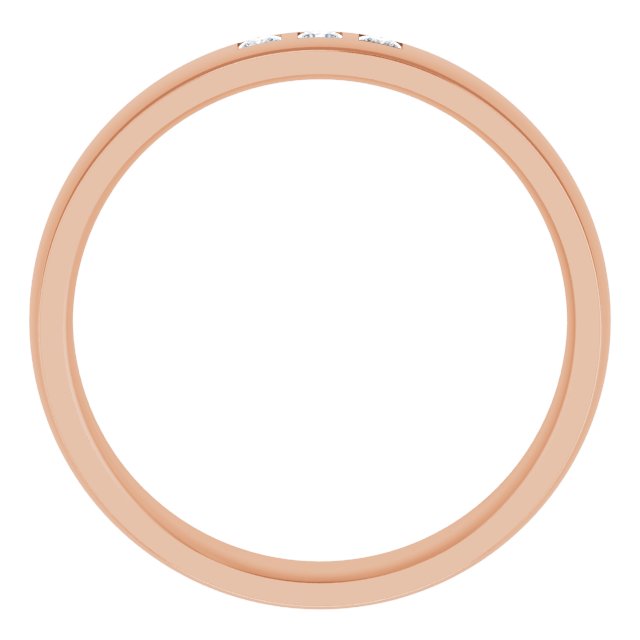 1/5 CTW Lab-Grown Diamond Band, 6 mm, Accented Stepped-Edge Comfort-Fit