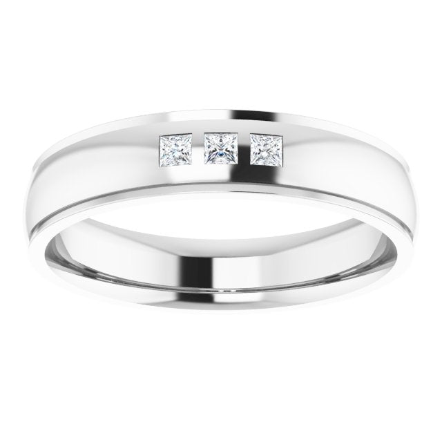 1/5 CTW Natural Diamond Band, 6 mm, Style 2
