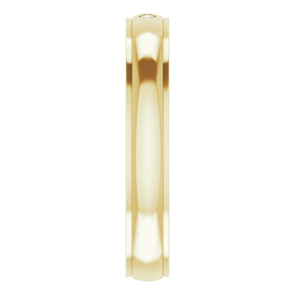 .08 CTW Natural Diamond Band, 5 mm, Accented Stepped-Edge Comfort-Fit