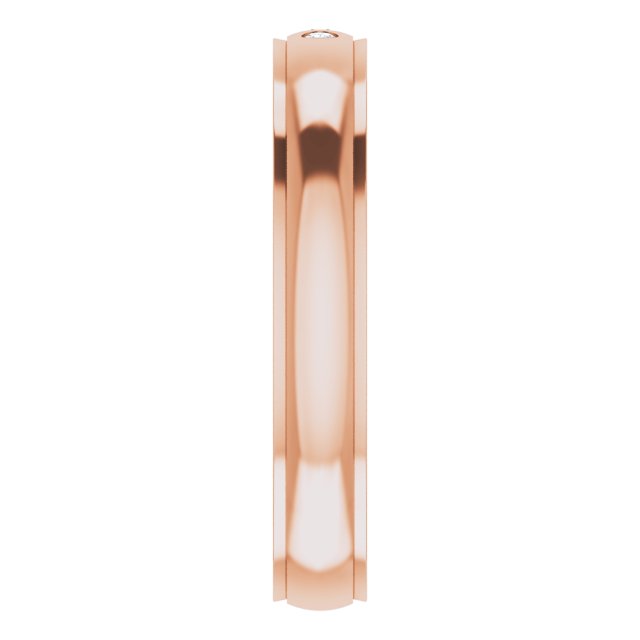 .08 CTW Natural Diamond Band, 5 mm, Accented Stepped-Edge Comfort-Fit