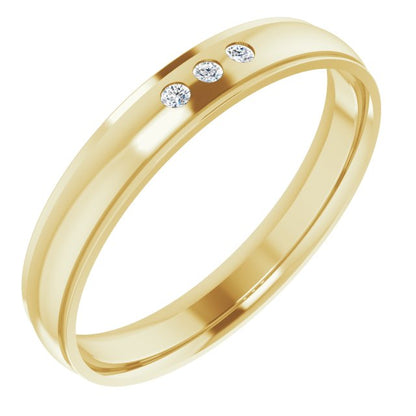 .08 CTW Natural Diamond Band, 5 mm, Accented Stepped-Edge Comfort-Fit