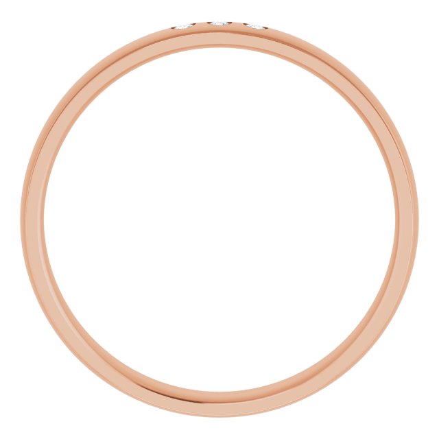.08 CTW Natural Diamond Band, 5 mm, Accented Stepped-Edge Comfort-Fit