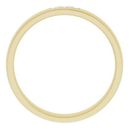 1/5 CTW Natural Diamond Band, 6 mm, Style 2