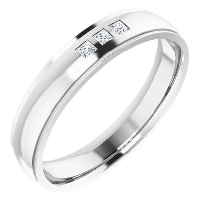 1/5 CTW Natural Diamond Band, 6 mm, Style 2