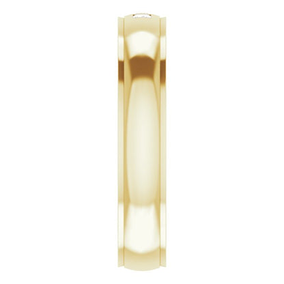 1/5 CTW Lab-Grown Diamond Band, 6 mm, Accented Stepped-Edge Comfort-Fit