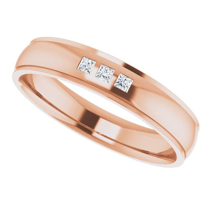 1/5 CTW Natural Diamond Band, 6 mm, Style 2
