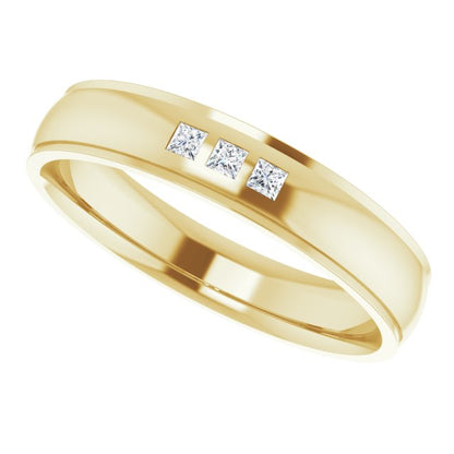 1/5 CTW Natural Diamond Band, 6 mm, Style 2