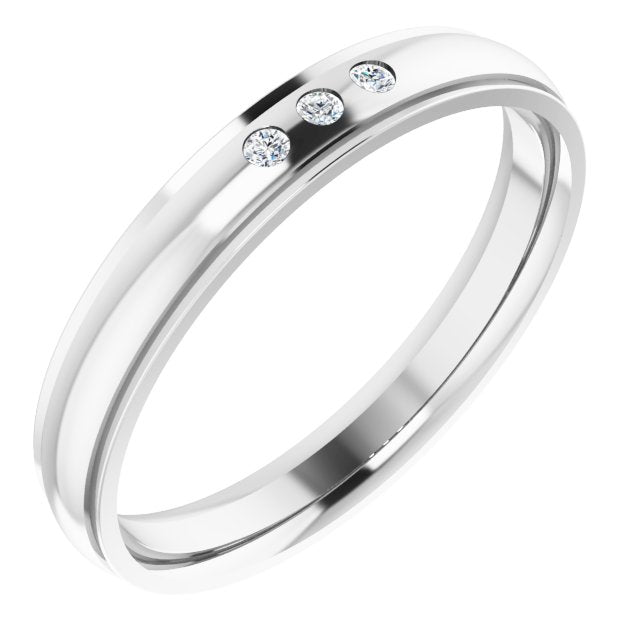 .06 CTW Natural Diamond Band, 4 mm