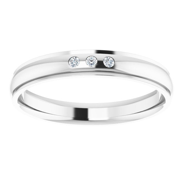 .06 CTW Natural Diamond Band, 4 mm