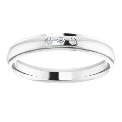 .06 CTW Natural Diamond Band, 4 mm