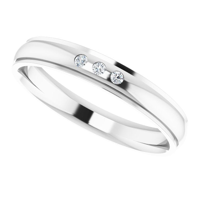 .06 CTW Natural Diamond Band, 4 mm